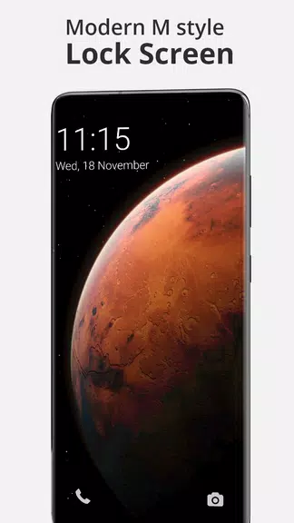 Modern Mi style Lock Screen स्क्रीनशॉट 1