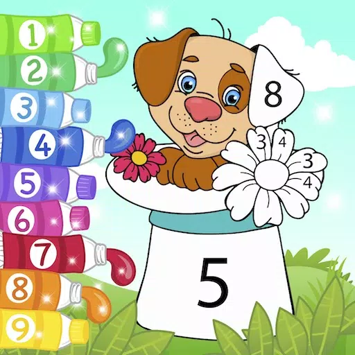 Kids Coloring Book by Numbers