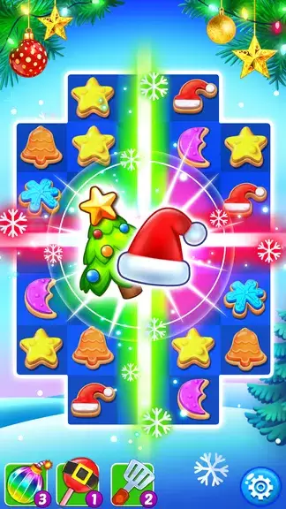 Christmas Cookie: Match 3 Game ekran görüntüsü 1