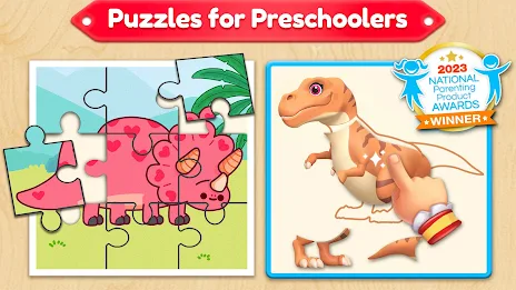 Dino Puzzle Games for Toddlers экрана 1