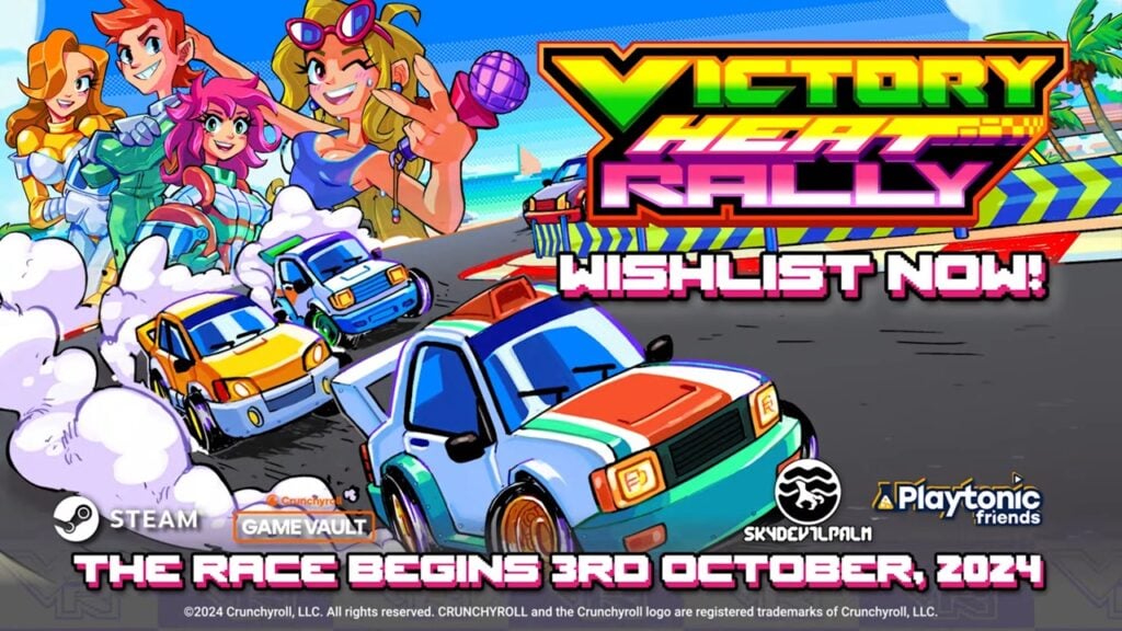 Retro Arcade Racer 'Victory Heat Rally' chega ao celular via Crunchyroll