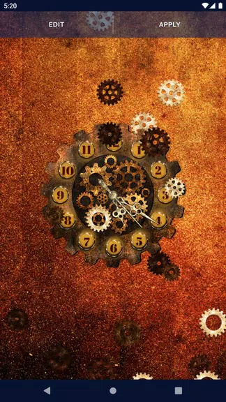 Steampunk Clock Wallpaper экрана 4