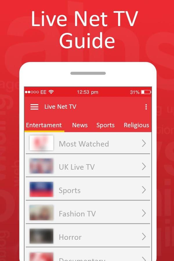 Live Net TV Streaming Guide স্ক্রিনশট 2