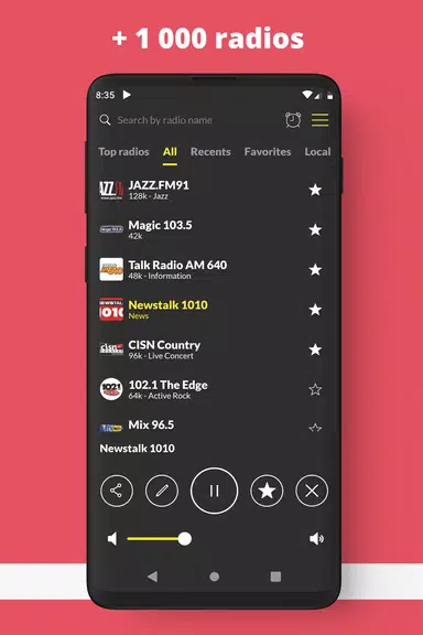 Radio Canadá FM en línea captura de pantalla 