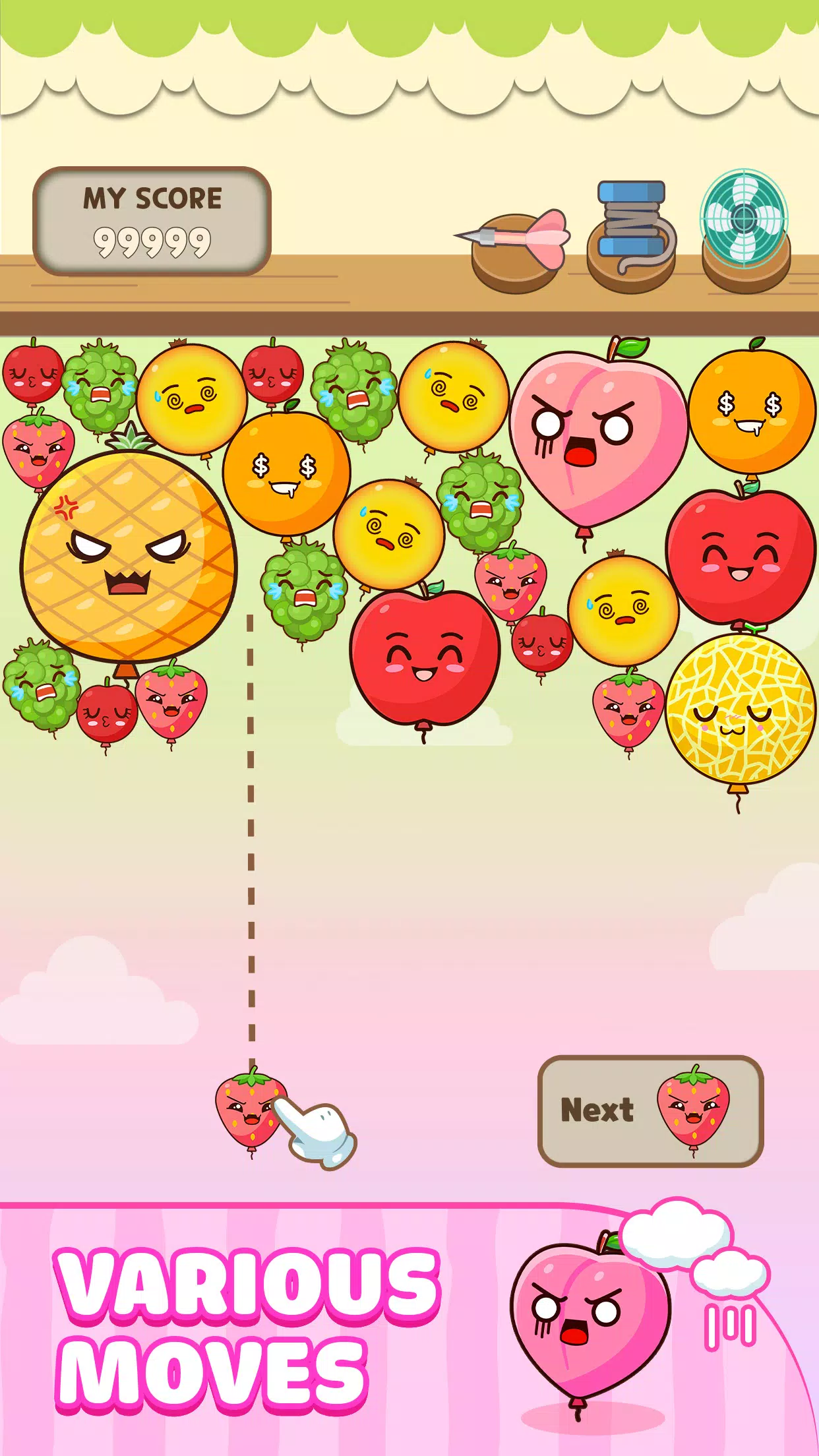 Melon Balloon: Fruit Merge screenshot 2