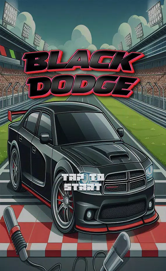 Black Dodge Car Game экрана 1