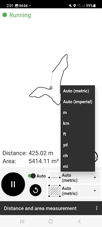 Distance and area measurement स्क्रीनशॉट 4