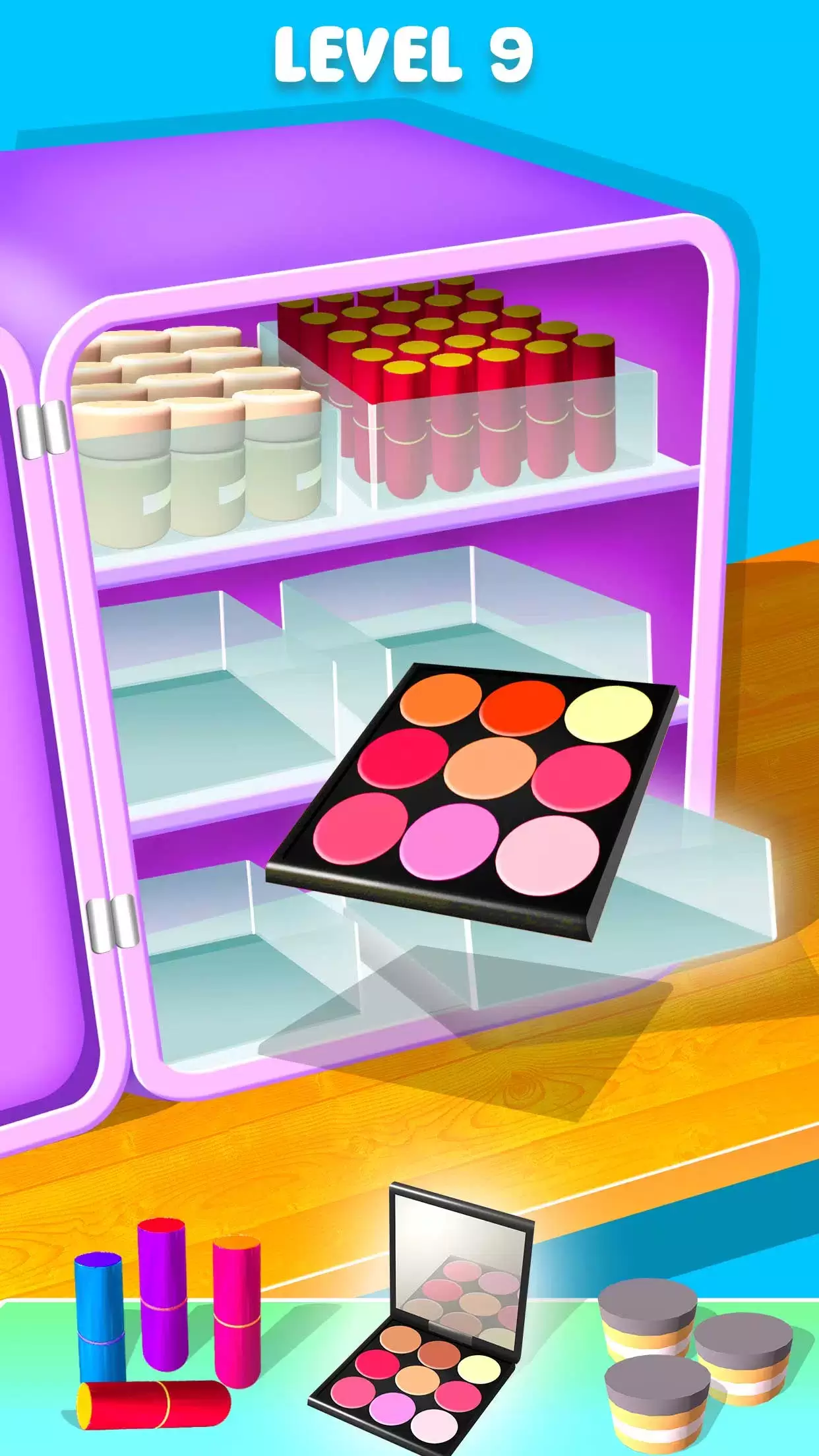 Fill the Makeup Organizer Game Screenshot 4