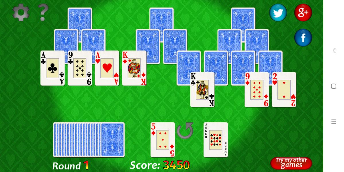 Screenshot Vegas Solitaire TriPeaks 2