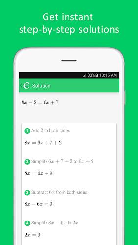 Cymath - Solucionador de Probl captura de pantalla 