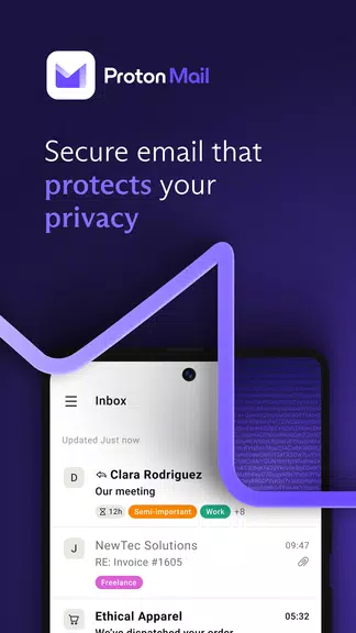 Proton Mail почта экрана 1