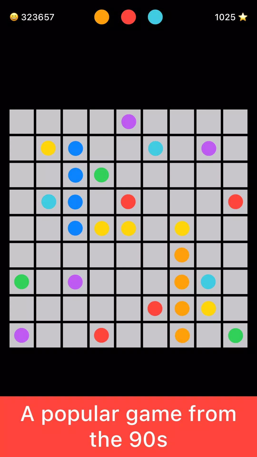 Lines 98 Color Balls - Retro Screenshot 2