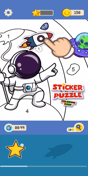 Sticker Puzzle - Coloring Book