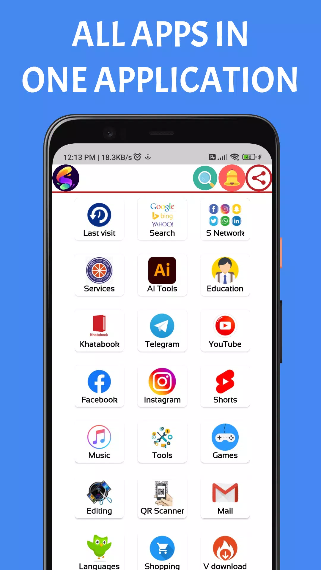 Snowzo : All Social Media Apps Screenshot 1