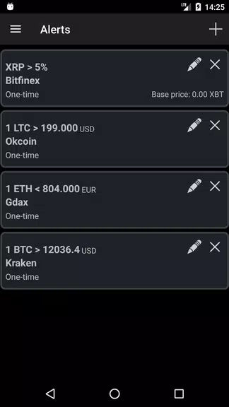 Bitcoin Ticker Widget captura de pantalla 