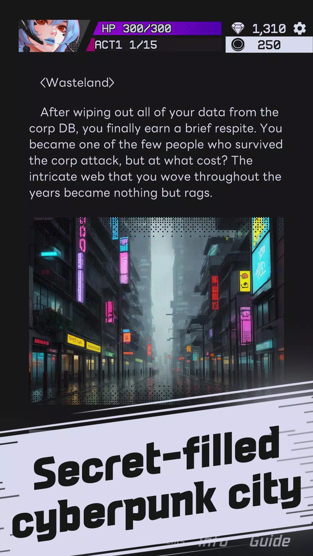 Screenshot Phantom City: Text RPG 3