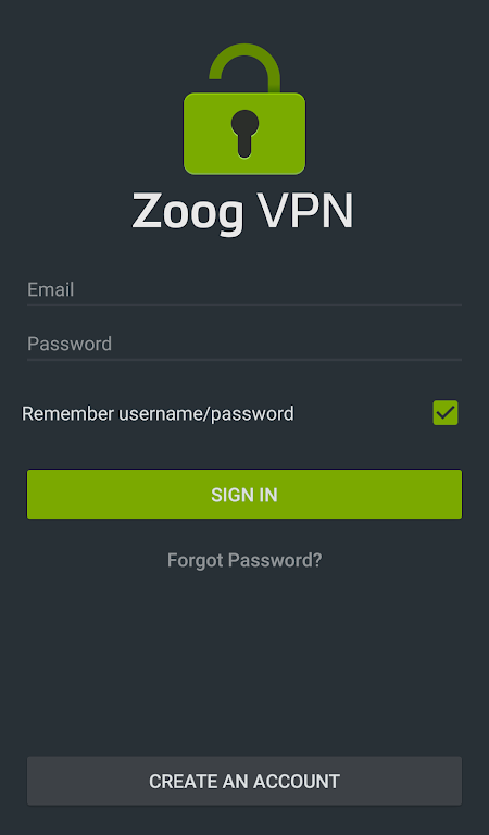 Zoog VPN экрана 2