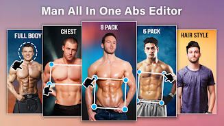 Man Abs Editor: Men Six pack, स्क्रीनशॉट 1