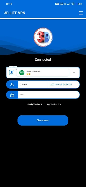 3D LITE VPN স্ক্রিনশট 1