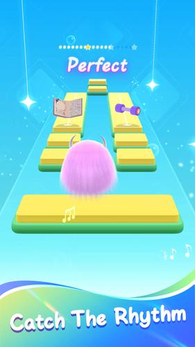 Fluffy Ball: Music Hop Game Captura de tela 1