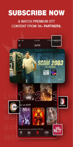 JioTV: Live TV, Catch-Up & OTT Screenshot 1