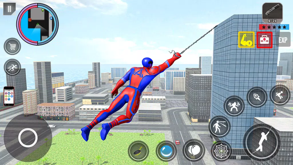 Spider Rope Action Game ảnh chụp màn hình 1