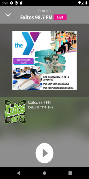 Exitos 98.7 captura de pantalla 