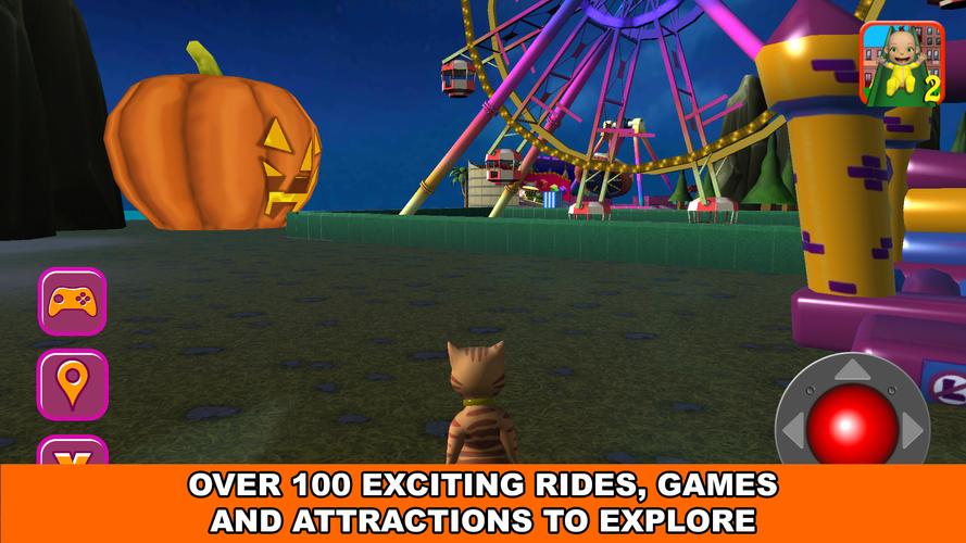 Halloween Cat Theme Park 3D Screenshot 1