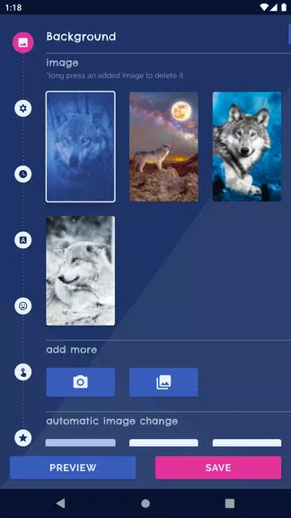 Night Wolf Live Wallpaper screenshot 1