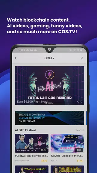 COS.TV - Web3 Content Platform экрана 1