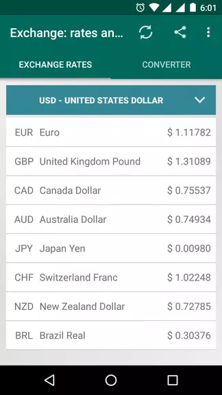 XRT: Exchange rates, converter zrzut ekranu 1