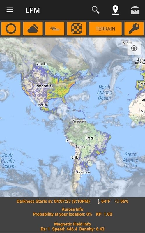 Light Pollution Map - Dark Sky स्क्रीनशॉट 3