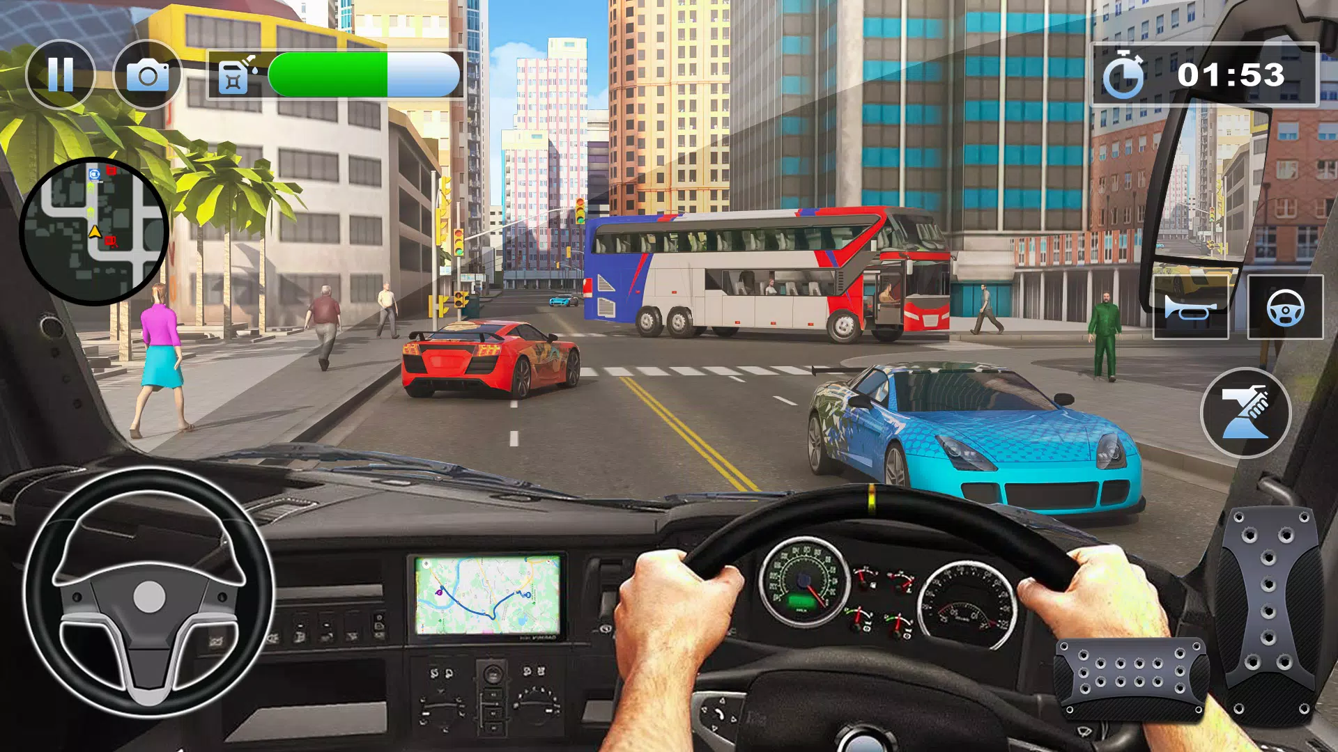 Bus Simulator : 3D Bus Games screenshot 1