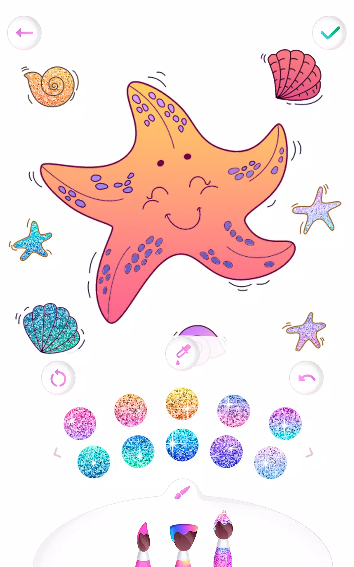 Mermaid coloring book gradient Screenshot 3