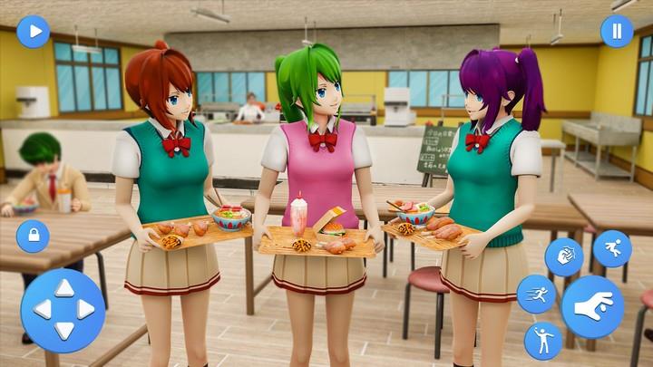 Anime Highschool Girl Life Sim ဖန်သားပြင်ဓာတ်ပုံ 3