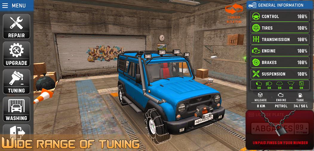 Russian Car Driver UAZ HUNTER Mod ဖန်သားပြင်ဓာတ်ပုံ 3