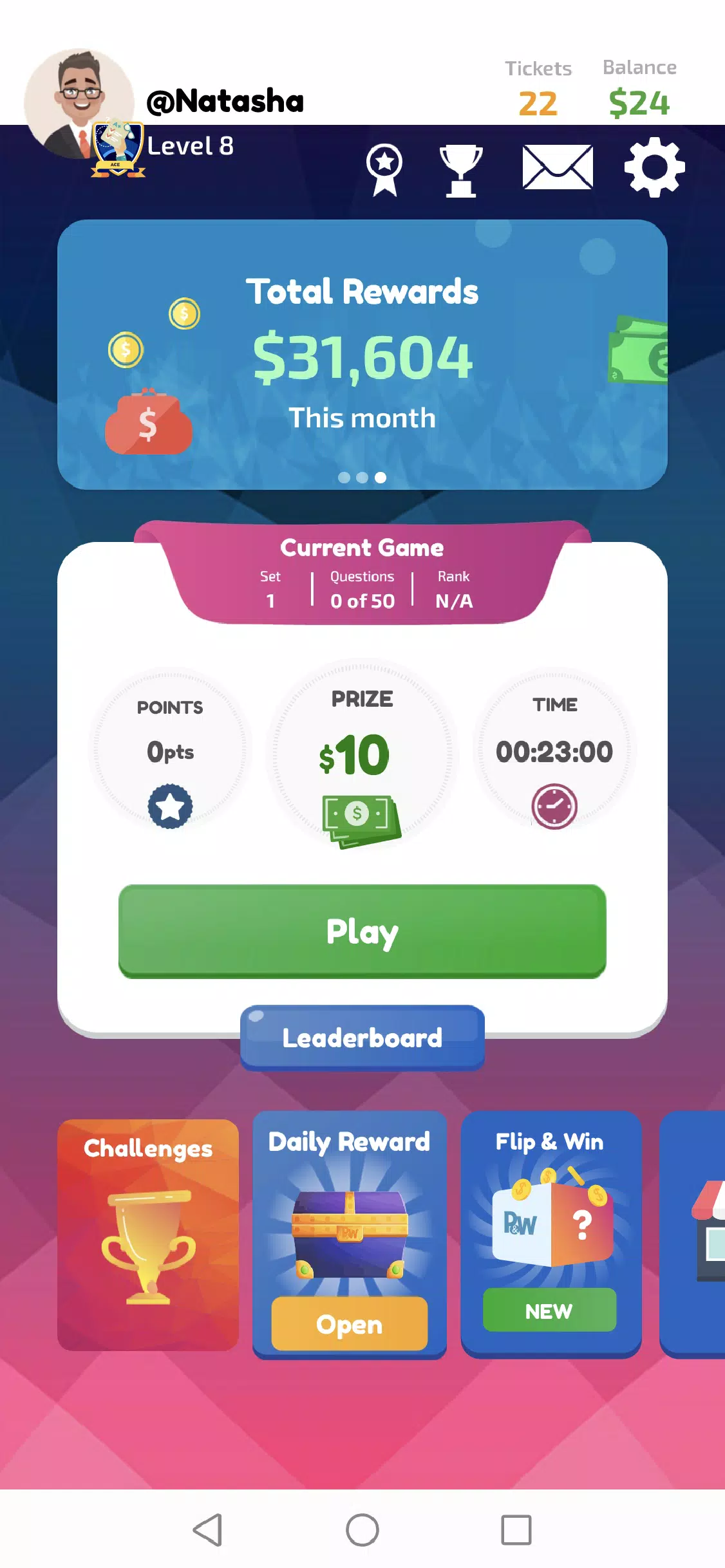 Play and Win экрана 1