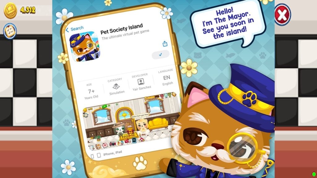 Android သည် Virtual Pet Haven- Pet Society Island ကိုကြိုဆိုပါသည်။