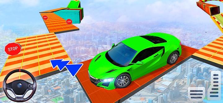 Crazy Mega Ramp Car Stunt Game ekran görüntüsü 1