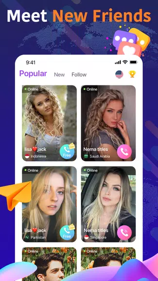 Olamet - Video Chat Online экрана 1