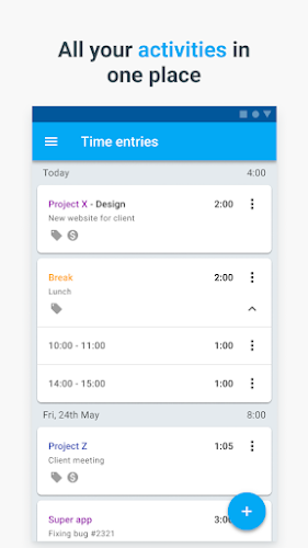 Clockify — Time Tracker screenshot 1