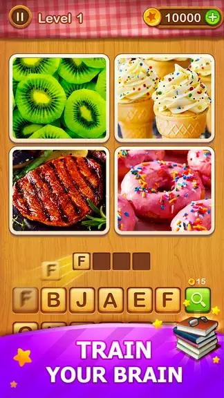 4 Pics Guess Word -Puzzle Game captura de pantalla 