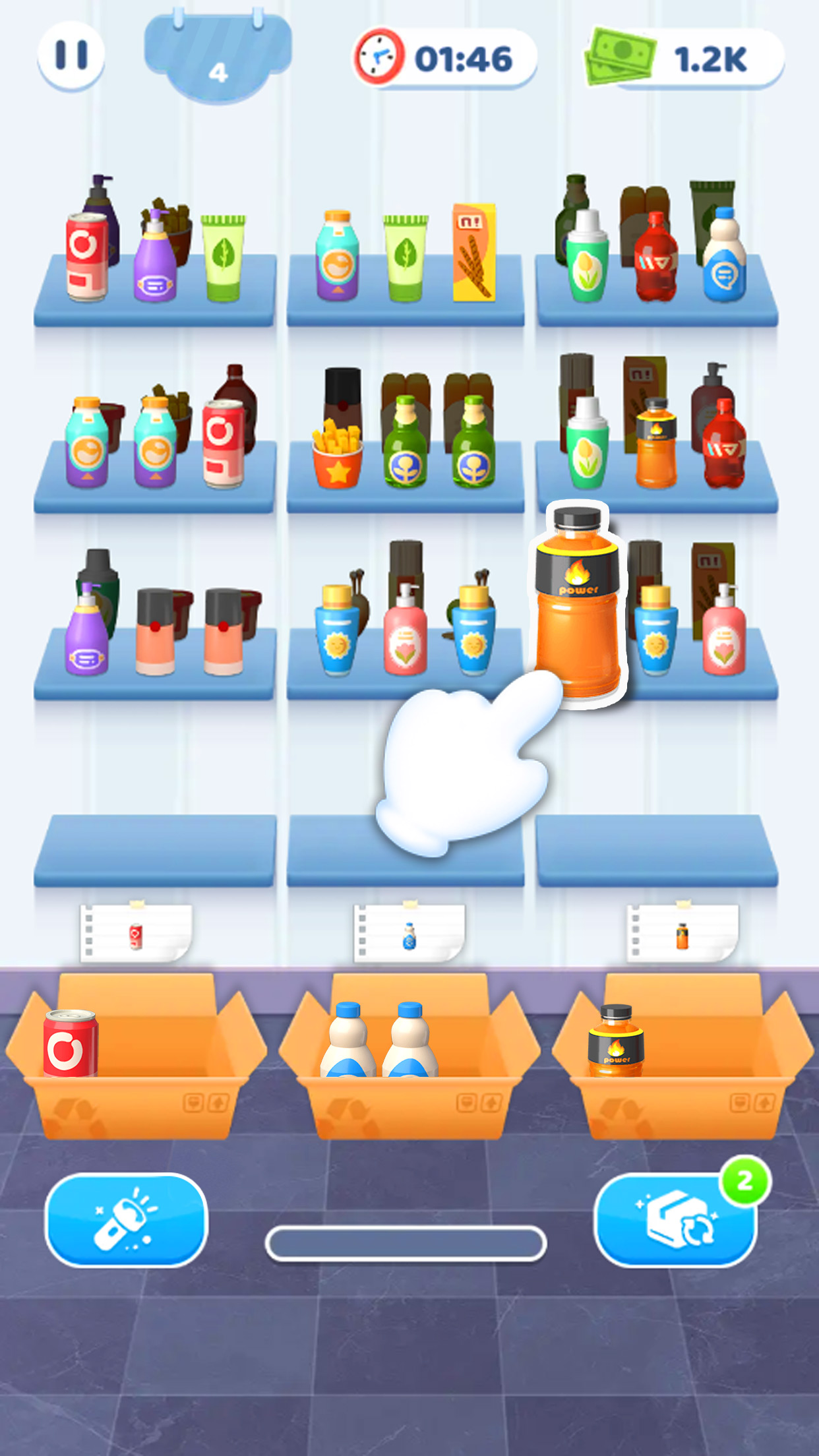 Screenshot Shelf Sort: Goods Sort & Pack 4