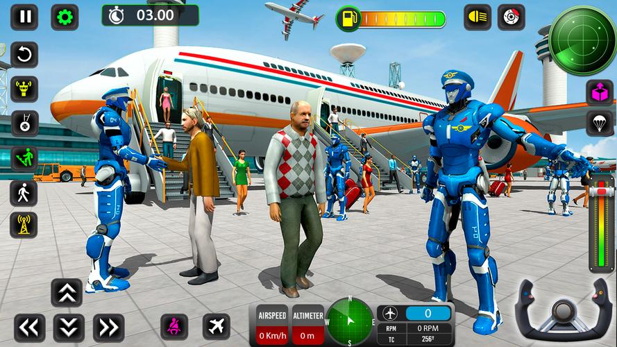 Roboter-Pilot-Flugzeug-Spiele Screenshot 1