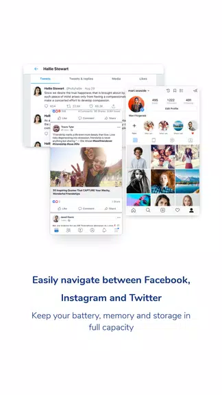 Social One - Facebook, Instagr Скриншот 2