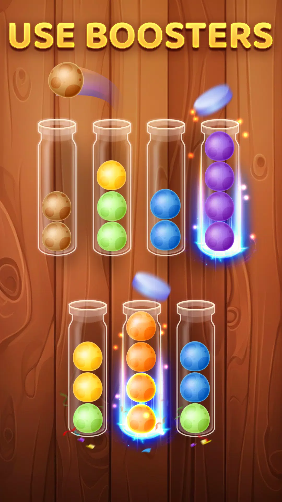 Color Ball Sort Wooden Puzzle screenshot 4