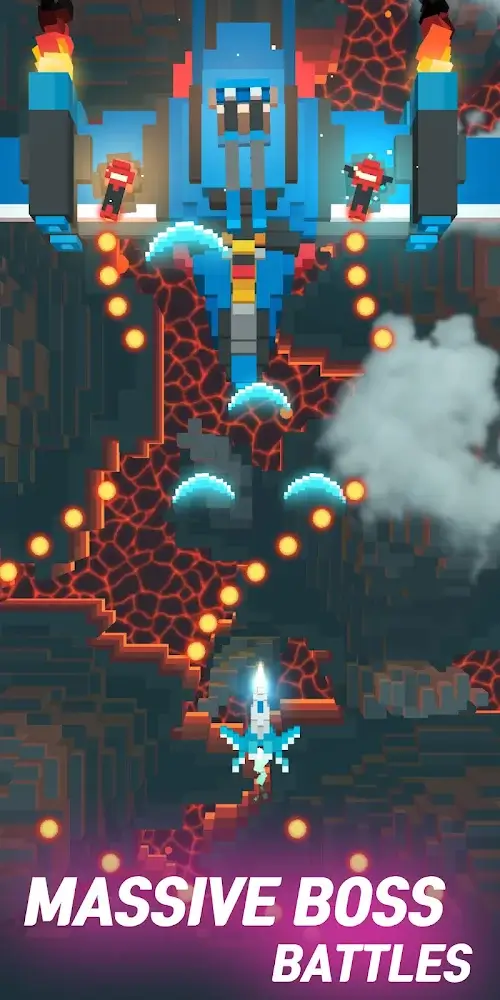 Sky Wings:Pixel-Kampfschiff 3D Screenshot 2