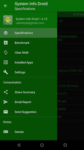 Screenshot System Info Droid 3