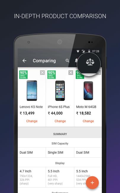 Mobile Price Comparison App Screenshot 2