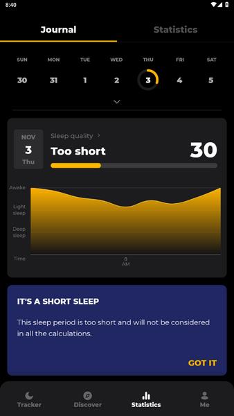 Sleep Tracker Capture d'écran 3